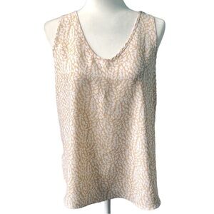 Loft Outlet Sleeveless Top Neutral Tan Blouse Shirt Size LP NWT